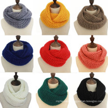 New arrival warm stylish soft solid color unsex woolen yarn plain knitting scarf